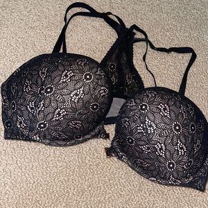 Black Lace Push Up Bra